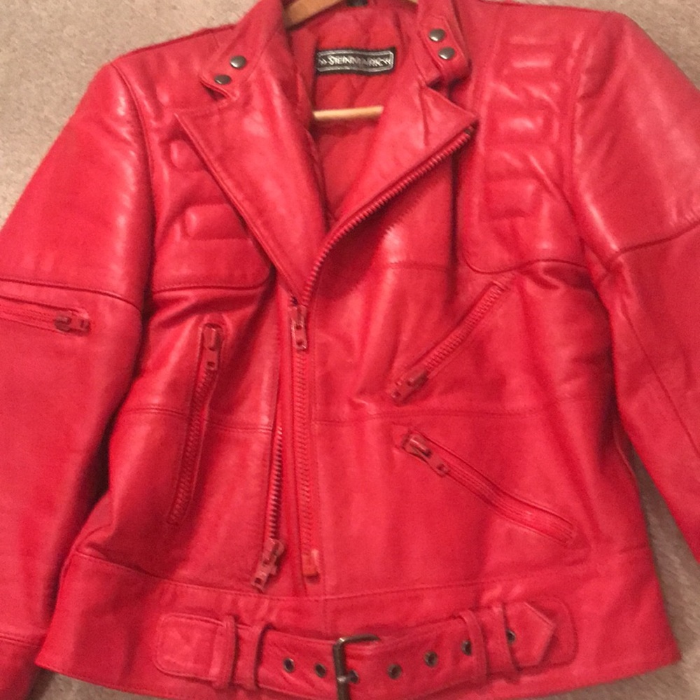 NWOT Unique Steinmark Leather Motorcycle Jacket